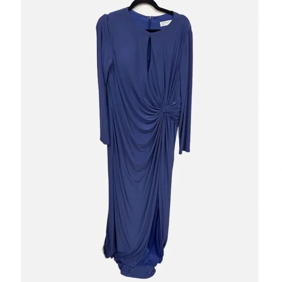 Mac Duggal Royal Blue Long Sleeve Wedding Dress